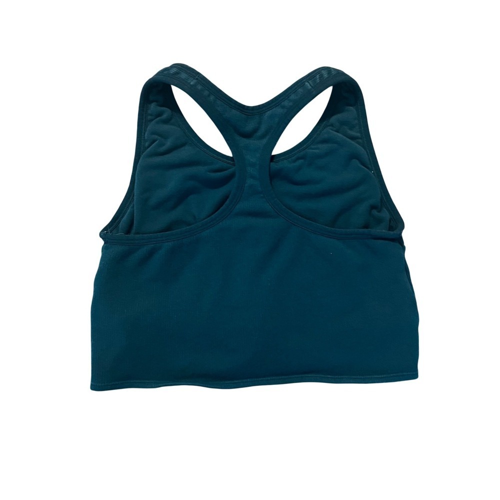 Fabletics Ribbed Twist Front Sports Bra Teal Blue Crop Yoga Top size S (0911) - Picture 5 of 7